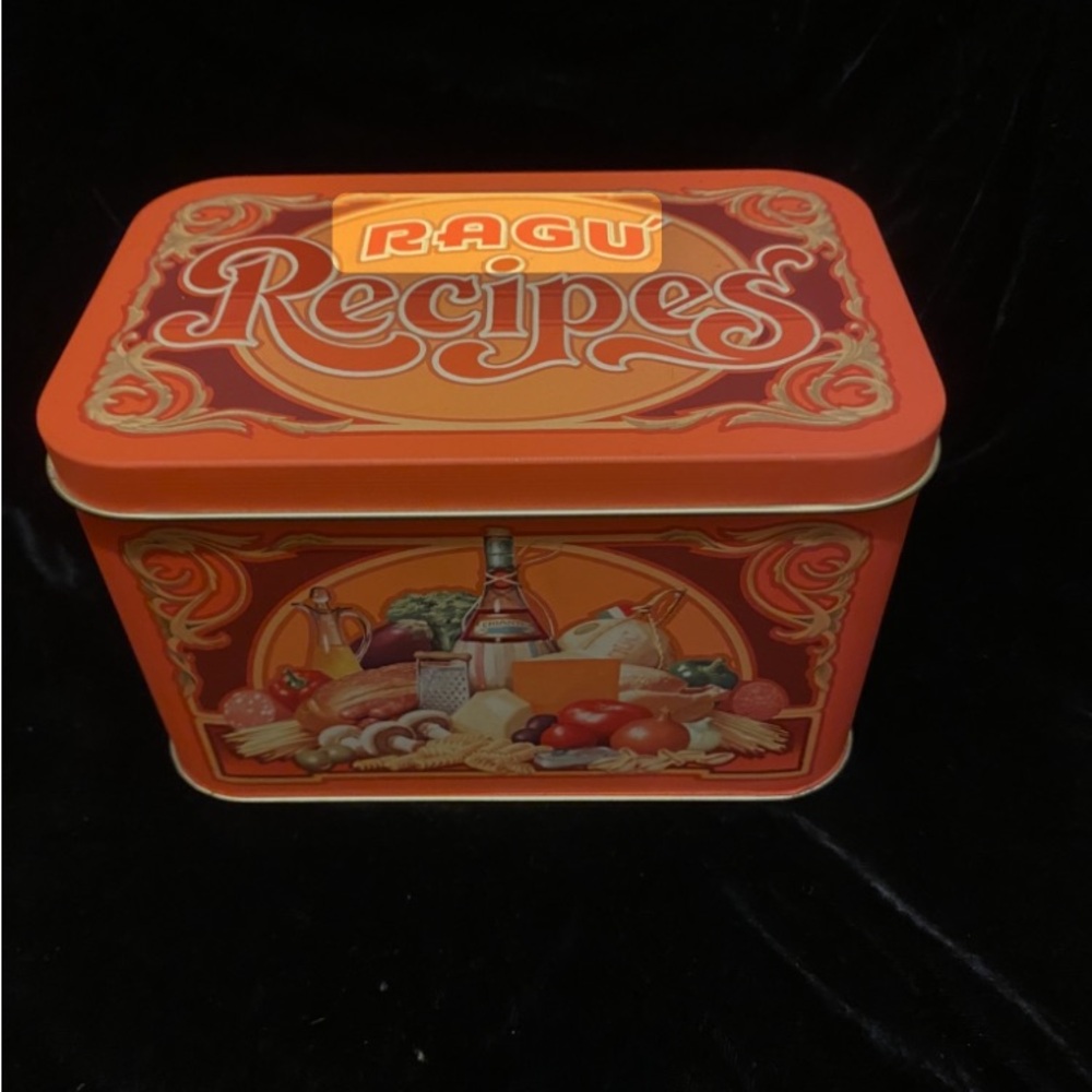 Vintage Ragu Recipe Tin Box